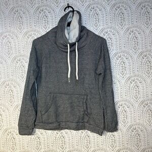 Derek Heart Womens Size Small Grey High Neck Sweater Long Sleeve Fuzzy Cute Chic